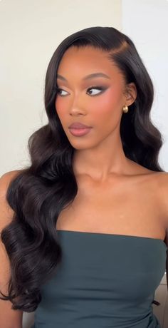 All Hair Down Hairstyles, Classy Updo Black Women, Jumpsuit Hairstyles Hair, Enchanted Hairstyles For Prom, Wedding Hairstyles Lace Wig, Hollywood Hair Black Women, Hairstyles To Wear With Strapless Dress, Bridal Hair Mixed Women, Hairstyles For Formal Events Black Women