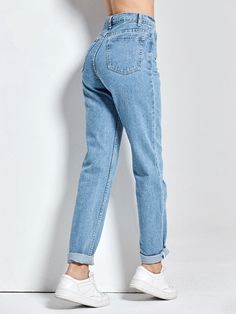 NOTE: Please contact our customer service if you are confused about the size. 1 inch = 2.54 cm, 1 cm = 0.39 inch Cowboy Denim, Jeans Woman, Pants Vintage, Jeans Mom, Puff Sleeve Dresses, Jeans Material, Plaid Fashion, Button Fly Jeans, Pencil Pants