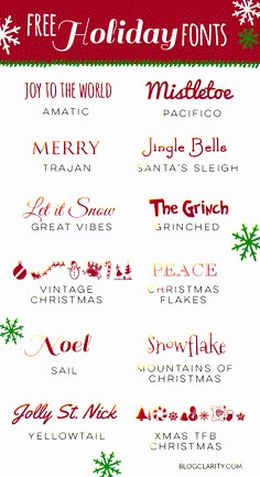 christmas font and numbers for the holidays