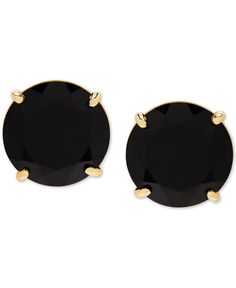 Gorgeous round-shape onyx adds a touch of glamour to these 14k gold stud earrings. Classic Tarnish Resistant Earrings By Macy's, Classic Tarnish Resistant Earrings From Macy's, Classic Tarnish-resistant Earrings From Macy's, Onyx Jewelry, Mens Gift Sets, Baby Clothes Shops, Gold Earrings Studs, Gold Studs, Gemstone Jewelry