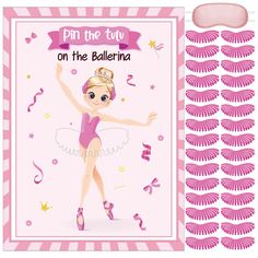 an image of a pink ballerina party decoration