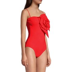 3D Flower Red One Piece Swimsuit and Sarong Flaxmaker Red One Piece Swimsuit, Red One Piece, Costume Intero, One Piece For Women, Sarong, Lining Fabric, One Piece Swimsuit, Bathing Suits, Clothing And Shoes