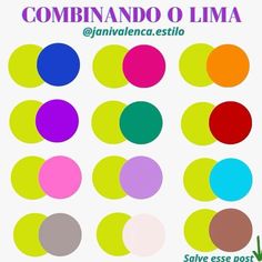 an image of colorful circles with the words combinandoo o lima on it