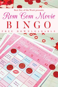 the best day of the week movie bingo game