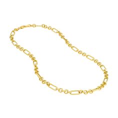 Birmingham Jewelry Item Number: BJ043931 Necklace Handmade Textured Oval Rolo Necklace This fluid and unique link texture necklace is a stunning choice. In 14K gold, this hollow chain secures with a lobster lock. 14K Yellow Gold Chain Length: 18.00" *The possibilities are not limited to the options in the dropdown. For pricing on further customizations & special size options, please call: 1-586-939-5100 Oval Gold Chain Necklaces For Formal Occasions, Oval Yellow Gold Chain Necklace, Oval Yellow Gold Chain Necklace For Formal Occasions, Formal Oval Gold Chain Necklaces, Formal Oval Necklaces With Gold Chain, Luxury Oval Cable Chain Necklace, Luxury Figaro Chain Necklace With Oval Links, Modern Oval Link Yellow Gold Necklace, Oval Chain Necklace For Formal Occasions