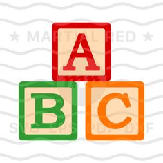 two blocks with the letters abc and c on them