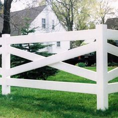 a white picket fence in front of a house