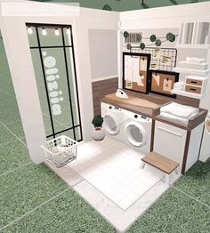 Bloxburg Laundry Room Ideas, Bloxburg Kitchen, Bloxburg House Ideas 1 Story