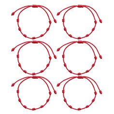 PRICES MAY VARY. This Bracelet is all handmade by Experienced worker,high quality and we check each bracelet before sending 7 Knots string bracelet: each bracelet designed with 7 knots, and with vibrant red color, there's string at each end that you can stretch the size, so it's very easy to wear, it will find favor with women and girls Meaningful present: this red string amulet with profound implications, expressing people's desire to expel bad luck, and bring good luck and wealth to themselves Chain Braid, String Bracelets, Bracelet Macrame, Good Luck Bracelet, Red String Bracelet, Red Rope, Bracelet Knots, Red String, Black Rope