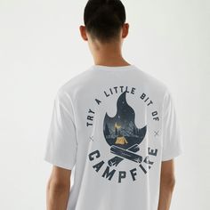 ❤️ Hi there! Thank you for stopping by and checking out our store! Description: Get ready for a campfire camping adventure with our Campfire Camping Camper Bonfire T-Shirt. Made from premium quality materials, this t-shirt is designed for outdoor enthusiasts who love the cozy warmth of a campfire. Whether you're exploring the wilderness, relaxing by the bonfire, or embarking on a camping trip, our t-shirt is the perfect companion. Makes a great gift for campfire lovers and camping enthusiasts. U Casual Graphic Print Camp Shirt, White Logo Print Top For Outdoor, White Screen Print Top For Camping, White Screen Print Tops For Camping, White Tops With Text Print For Outdoor Activities, White Text Print Top For Outdoor, Graphic Tee With Letter Print For Camping, White T-shirt With Text Print For Outdoor Activities, Graphic Tee Camp Shirt With Short Sleeves