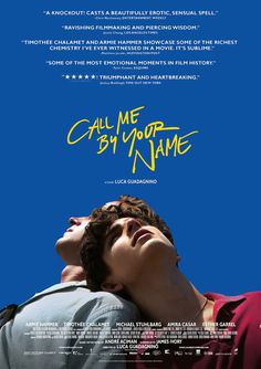 the movie poster for call me by your name