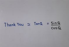 the words thank you and tanq are written in blue ink