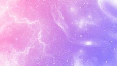 an image of the outer space with stars and clouds in pink, purple and blue