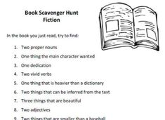 the book scavenger hunt fiction