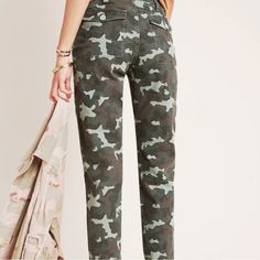 The Wanderer Camouflage Pants With Articulated Knees By Anthropologie Brand Moss Colornew With Tags Fall Camouflage Mid-rise Bottoms, Camouflage Mid-rise Bottoms For Fall, Mid-rise Camouflage Bottoms For Fall, Spring Camouflage Straight Leg Bottoms, Fall Camouflage Mid-rise Pants, Spring Camouflage Straight Leg Cargo Pants, Spring Camouflage Straight Leg Pants, Spring Camouflage Straight Leg Jeans, Camouflage Straight Leg Jeans For Spring