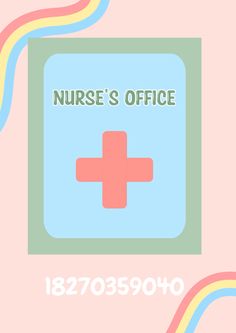 the nurse's office logo is shown on a pink background