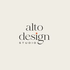 the logo for alto design studio