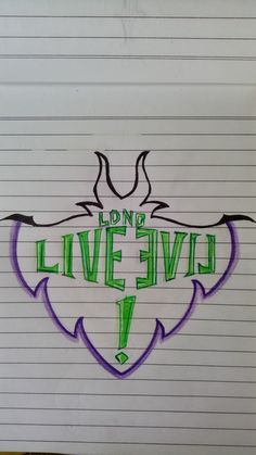 a drawing of a bull with the words live and v on it's side