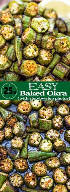 the baked okra is ready to be eaten