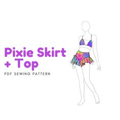 PDF pattern and instructions. Includes A0 and letter files. Please contact me with any questions on the instructions. Festival Sewing Pattern, Rave Outfit Pattern, Miniskirt Pattern Sewing, Rave Outfit Sewing Patterns, Rave Sewing Patterns, Free Mini Skirt Sewing Pattern, Low Rise Mini Skirt Sewing Pattern, Rave Bodysuit, Rave Dress