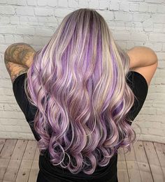 25 Purple Highlights Trending in 2022 to Show Your Colorist Blonde Hair With Lilac Highlights, Purple And Blonde Bayalage Hair, Purple Low Lights In Blonde Hair, Blonde And Lilac Hair Highlights, Hair With Purple Highlights, Blonde Hair With Purple Highlights Lavender, Plum Hair With Blonde Highlights, Blonde With Lavender Highlights