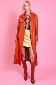 Super on-trend our retro maxi-style trench coat will give you the vibes you need throughout the cooler weather.   8% Elastane  30% Tencel  62% Viscose Retro Autumn, Fur Cuffs, Winter To Spring, Trench Coat Style, Leather Trench, Suede Coat, Maxi Styles, Leather Trench Coat, Fall Fits