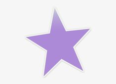 a purple star sticker on a white background