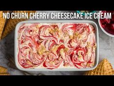 no churn cherry cheesecake ice cream