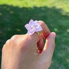 Hello. Welcome to my shop :) 👉Size: Adjustable Ring 👉Material:  Real flowers/Real Fruit Slices/Resin/14k Gold/Silver Plated 👉Production process: Dry pressed fruit slices/real flowers are processed and preserved in resin. 100% handmade work. 👉Ship to all over the world. 😍The handmade earrings sold in the store come from nature.  Each pair of earrings will be similar, but each pair of earrings is unique in the world. They are suitable for making gifts for friends/relatives/lovers. It means yo Handmade Flower Shaped Promise Ring, Handmade Flower Shaped Ring For Wedding, Handmade Flower-shaped Wedding Rings, Handmade Flower-shaped Promise Ring, Handmade Flower Shaped Wedding Rings, Handmade Adjustable Flower Ring For Wedding, Flower Shaped Proposal Ring, Flower Shaped Purple Wedding Rings, Adjustable Pink Flower Ring For Wedding