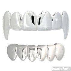 an assortment of white teeth and mouth guards