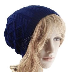 Winter beanie that can be worn by men or women. Well crafted slouchy beanie design featuring woven pleated pattern. Made of wool, cotton and polyester and is perfect for the Spring, Fall or Winter season. Dark navy blue color that is perfect for male or female. Crochet Earwarmers, Beanie Design, Navy Beanie, Pleated Pattern, Crochet Summer Hats, Blue Beanie, Slouchy Beanie Hat, Crochet Ear Warmer, Crochet Hats Free Pattern