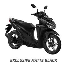 a black scooter is shown against a white background