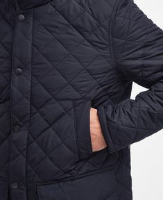 The Barbour Devon Quilted Jacket is cut for a traditional relaxed fit with a diamond-quilted outer and a wadded lining for extra warmth. Practical details include lower patch pockets with side entry, upper handwarmer pockets and heavyweight cord to the inner collar. Finished with a luxurious leather trim. Barbour Quilted Jacket, Quilt Jacket, Wax Jackets, Fleece Pants, Men Fits, Sweaters Knitwear, Leather Patches, Childrens Shoes, Quilted Jacket