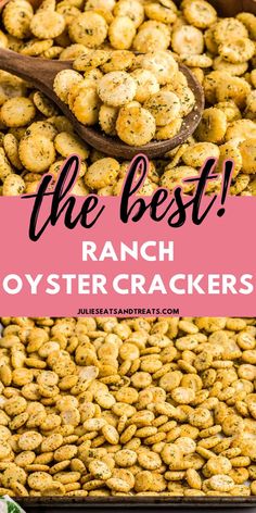 the best ranch oyster crackers recipe with text overlay