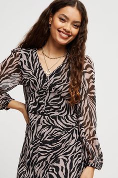 Petite Zebra Print Empire Seam Midi Dress Petite Dresses, Quick Delivery, Dorothy Perkins, Zebra Print, Dress Collection, Shop Now, Buy Online, Midi Dress, Dresses