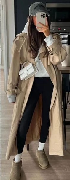 Casual Trench Coat Outfit, London Outfit Ideas, New York Outfits, Mum Fashion, Europe Outfits, Paris Outfits, Trendy Fall Outfits, Link Up