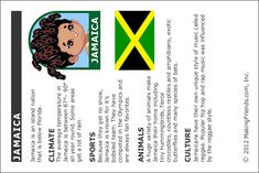 the back side of a label for jamaica