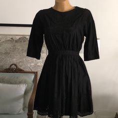 New Never Used Mint Condition Size 6 Armpit To Armpit 18”1/2 Waist 31” Length From 35” Length Back 38” N Embroidered Black Dress, Black Embroidered Dress, All Saints, Mint Condition, Black Dress, Midi Dress, Mint, Size 6, Womens Dresses