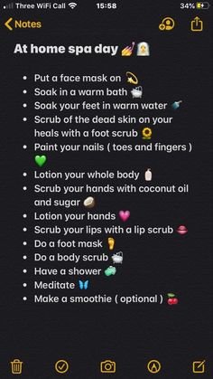 Spa Day Routine At Home, At Home Glow Up Checklist, Pamper Night Checklist, Self Care Day At Home, At Home Self Care Day, Self Spa Day At Home, Pamper Day Checklist