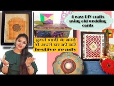 Reuse old wedding cards to create festive home decor #festivedecor #weddingcardecoration #diy #reuse - YouTube Reuse Of Wedding Cards, Old Wedding, Marriage Cards, Festive Home Decor, Indian Wedding Cards, Indian Wedding Invitations, Beautiful Home Decor, Easy Diy Crafts, Beautiful Home