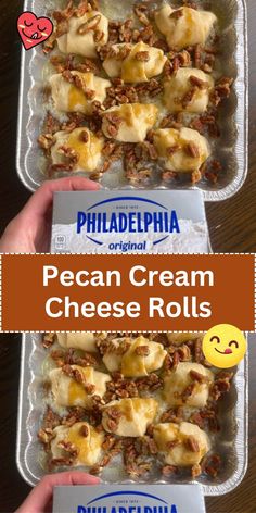 this is an easy recipe for pecan cream cheese rolls that you can make at home