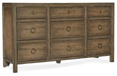 American Home Furniture | Hooker Furniture - Sundance Nine-Drawer Dresser Hooker Furniture Bedroom, Rattan Bed, Rattan Headboard, Dresser Furniture, 9 Drawer Dresser, Felt Jewelry, Wood Dresser, Bedroom Furniture Dresser, Hooker Furniture