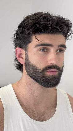 Men’s Wavy Hairstyles Medium, Thick Beard Styles For Men, Wavey Hair Styles Long Men, The Flow Mens Hairstyle, Mullet Hairstyle Mens With Beard, Mens Haircut Long Face, Big Head Hairstyles Men, Mens Hairstyles Long Wavy, Oval Face Hairstyles Mens Long