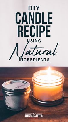 Diy Candle Wax Recipe, Diy Candle Recipe, Homemade Jar Candles, Easy Homemade Candles, Homemade Natural Candles, Candle Ingredients, Beeswax Diy, Diy Food Candles