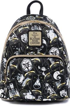 Disney, Nightmare Before Christmas, Loungefly, backpack, back to school, mini bag, black and white, Jack Skellington Nightmare Before Christmas Tarot, Christmas Tarot, Nightmare Before Christmas Backpack, Monsieur Jack, Nightmare Before Christmas Characters, Disney Nightmare Before Christmas, Mini Mochila, Loungefly Bag