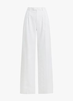 The Low Favorite Pant is our best-selling mid-rise trouser (formerly The Agnes Pant), cast in a Linen blend fabric. With a fluid wide-leg silhouette and front pleats, these classic white pants are a true wardrobe essential, perfect to take you into Summer or on a European vacation. 55% Linen, 43% Viscose, 2% Spandex Lameka is 5.9.5" wearing size 2.Rise: 11 1/2"Leg Opening: 21"Inseam: 34" High Waisted White Linen Pants, Low Rise White Linen Pants, Luxury Linen Pants, White Business Pants, White Pants Aesthetic, Long White Pants, Womens White Pants, White Loose Pants, White Wide Pants