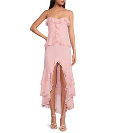 Gianni Bini Sam Sweetheart Neck Sleeveless Ruffle Chiffon Long Dress | Dillard's Chiffon Long Dress, Bohemian Girls, Chiffon Ruffle, New York Street, Gianni Bini, Sweetheart Neck, Dillard's, Sweetheart Neckline, Accessories Design