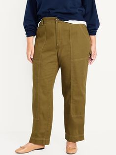 High-Waisted Utility Pants | Old Navy Utility Pants, Carpenter Pants, Back Patch, Utility Jacket, Belly Button, Toddler Boys, Old Navy, Work Wear, Straight Leg