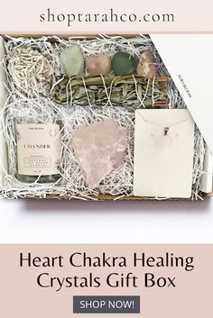 Activate and open your heart chakra with this complete kit for cleansing, meditation and heart chakra healing. This Heart Chakra Wellness Box is perfect for increasing self-love, enhancing relationships, manifestation, aura cleansing, deep inner healing and more. Enhance spiritual growth and encourage loving vibrations within and around you. Click the pin for details :) #crystal #crystals #crystalhealing #crystalshop #crystallove #gemstones #minerals #quartz #gemstone #jewelry #healingcrystals Relationships Manifestation, Cleansing Meditation, Wellness Box, Best Healing Crystals, Heart Chakra Healing, Aura Cleansing, Open Your Heart, Chakra Healing Crystals