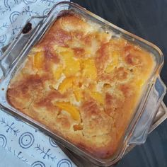 a casserole dish sitting on top of a table